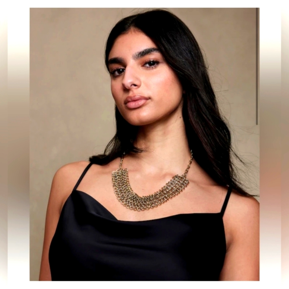 NWT Banana Republic Factory Chainmaille Gold Chain Necklace